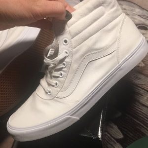 White vans high tops